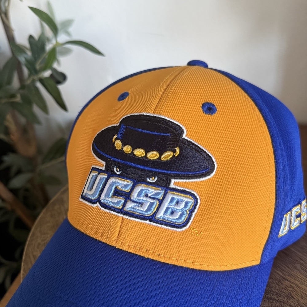 UCSB Santa Barbara Gauchos Dad Hat Baseball Cap Gold Blue Embroidered Logo OSFM - Picture 10 of 11